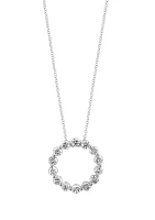 1.45 ct. t.w. Lab Grown Diamonds Circle Pendant Necklace in 14K White Gold