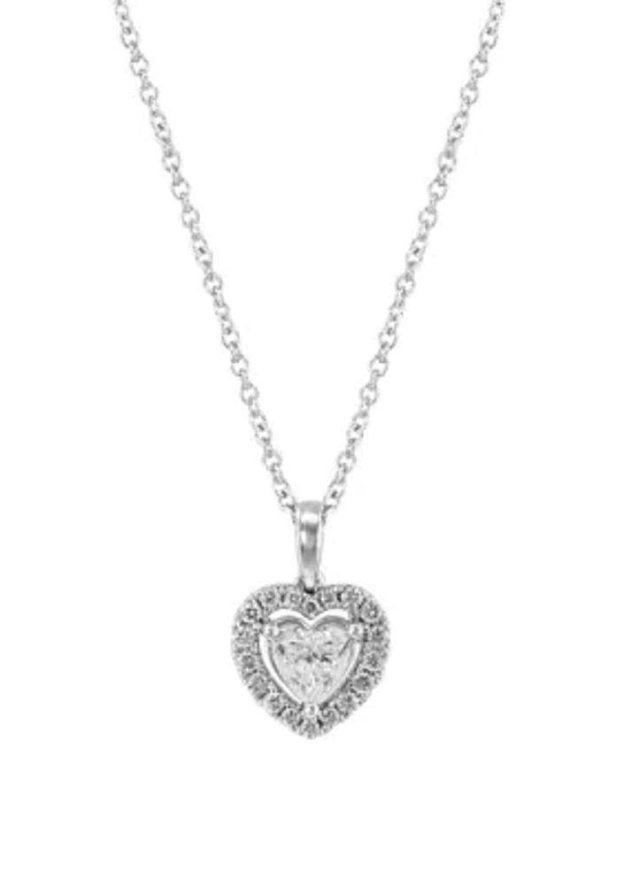 5/8 ct. t.w. Lab Created Diamond Heart Shaped Pendant Necklace