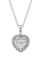 5/8 ct. t.w. Lab Created Diamond Heart Shaped Pendant Necklace