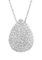 1.9 ct. t.w. Lab Grown Diamond Teardrop Pendant Necklace in 14K White Gold