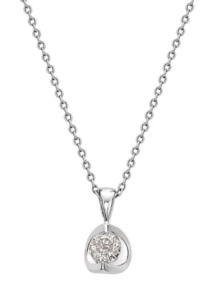 1/3 ct. t.w. Diamond Solitaire Necklace in 14k White Gold