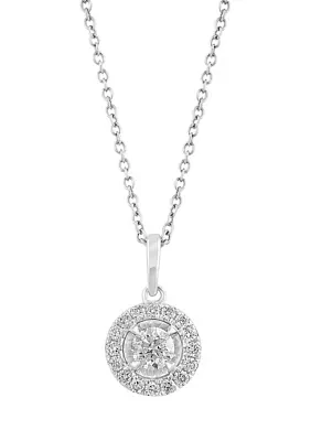 Diamond Pendant Necklace in 14K White Gold