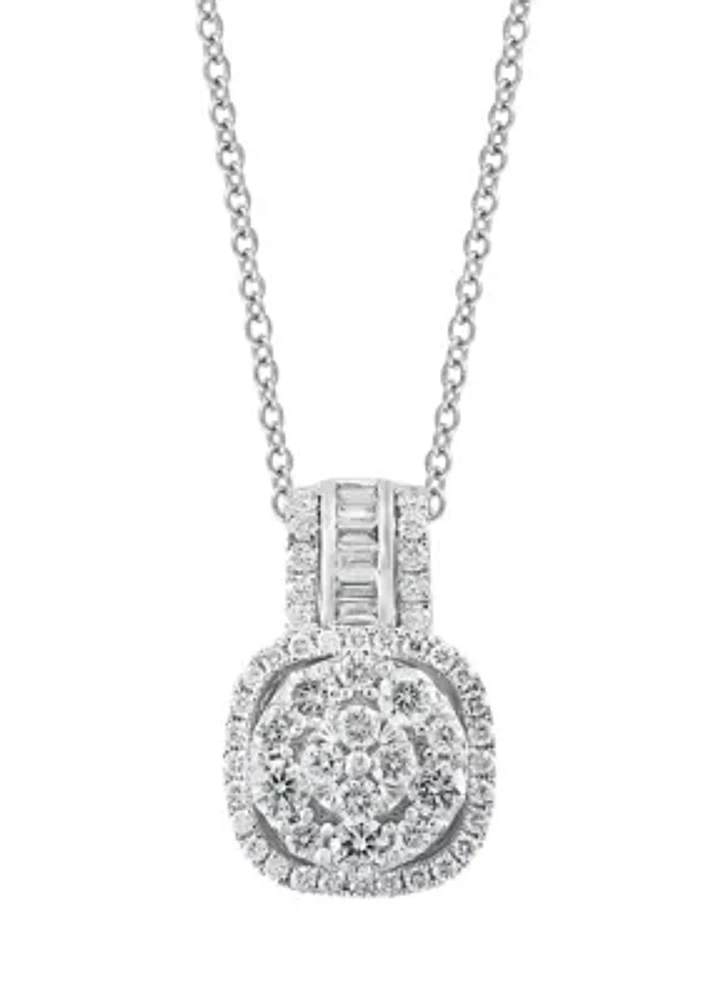 3/4 ct. t.w. Diamond Pendant Necklace in 14K White Gold