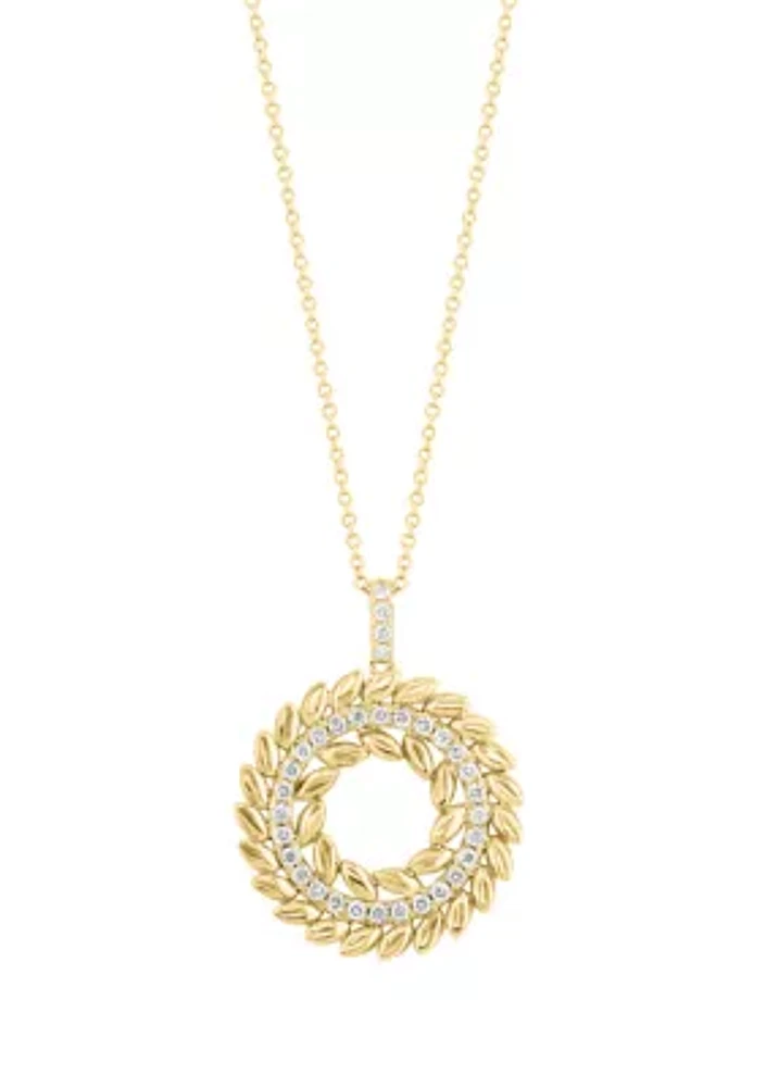 1/2 ct. t.w. Diamond Pendant Necklace in 14K Yellow Gold