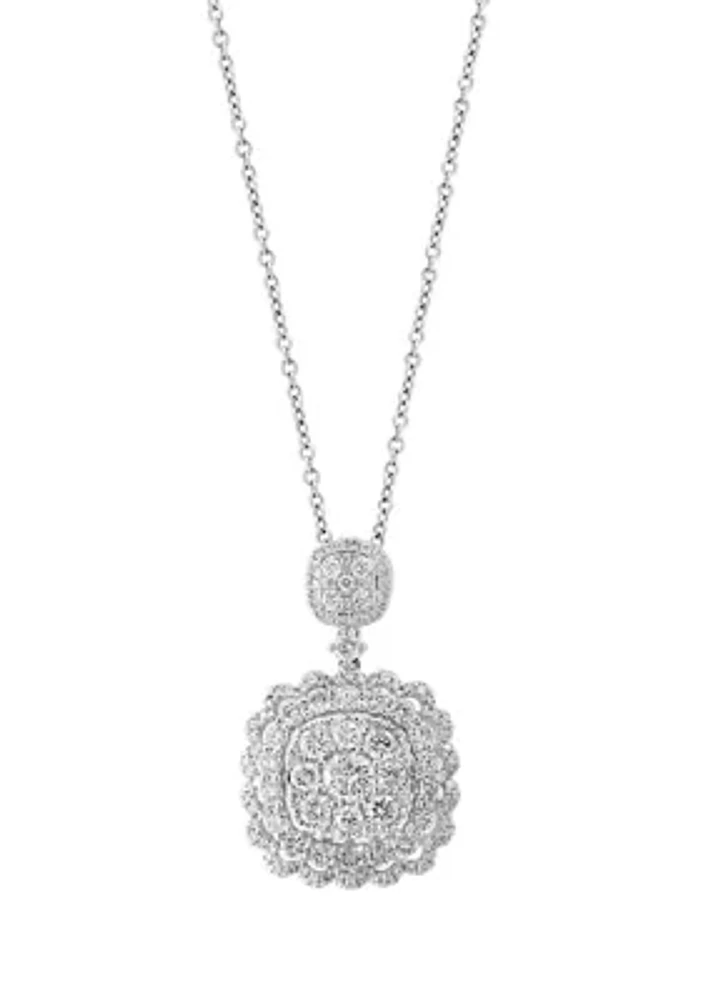 1.21 ct. t.w. Diamond Pendant Necklace in 14K White Gold