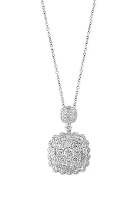 1.21 ct. t.w. Diamond Pendant Necklace in 14K White Gold