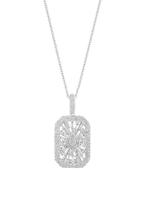 14K White Gold Diamond Necklace