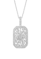 14K White Gold Diamond Necklace