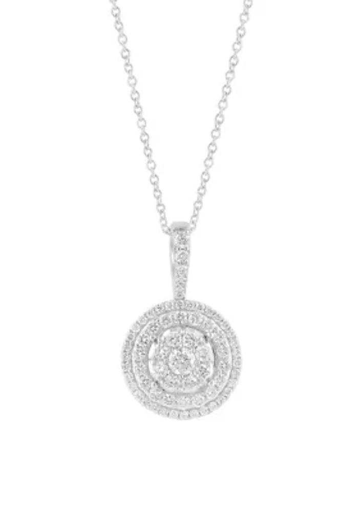 7/8 ct. t.w. Diamond Pendant Necklace in 14K White Gold 