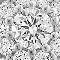 14K White Gold Diamond Pendant 