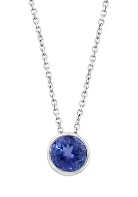 Tanzanite Pendant Necklace in Sterling Silver