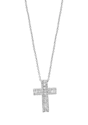 Diamond Pendant Necklace in 14K White Gold