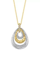 1/3 ct. t.w. Diamond Pendant Necklace in 14K White and Yellow Gold