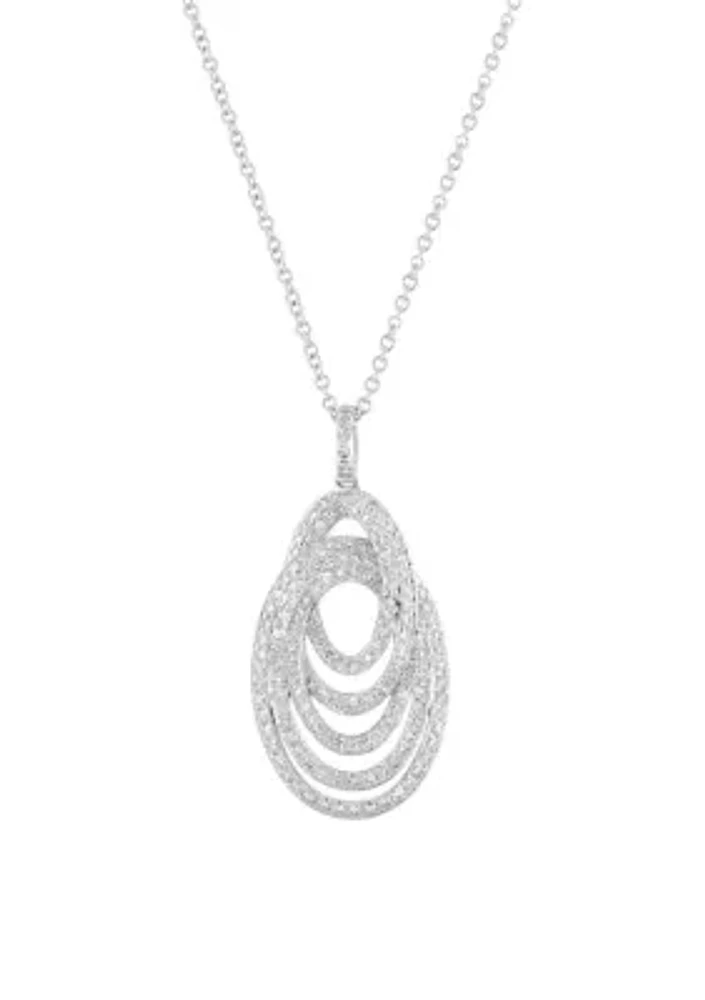 3/4 ct. t.w. Diamond Pendant Necklace in 14K White Gold 