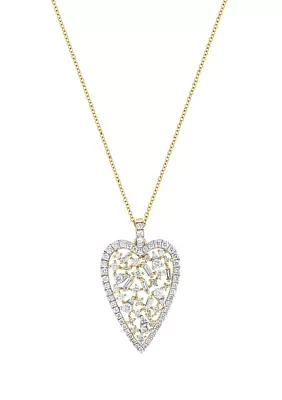 1.64 ct. t.w. Diamond Pendant Necklace in 14K Yellow Gold