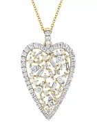 1.64 ct. t.w. Diamond Pendant Necklace in 14K Yellow Gold