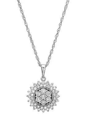  1/2 ct. t.w. White Diamonds Necklace in Sterling Silver 