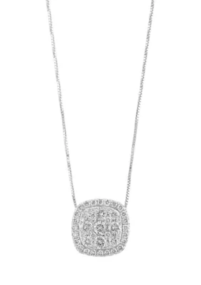 1 ct. t.w. Diamond Pendant Necklace in 14K White Gold