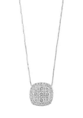 1 ct. t.w. Diamond Pendant Necklace in 14K White Gold