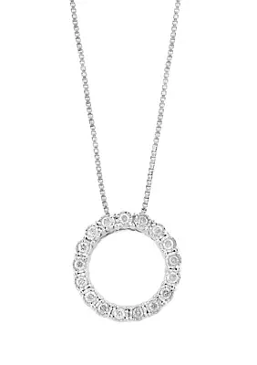 1/4 ct. t.w. Diamond Miracle Set Pendant Necklace in Sterling Silver