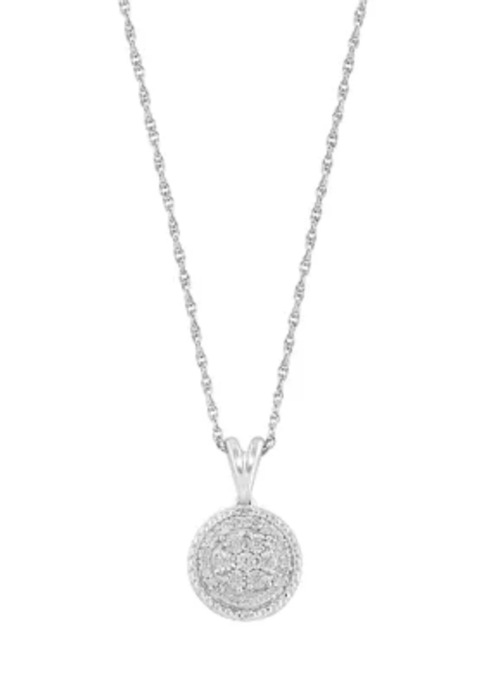 1/10 ct. t.w. Diamond Pendant Necklace in Sterling Silver