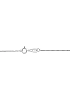 Sterling Silver Diamond Love Knot Pendant Necklace 