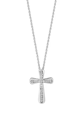 1/4 ct. t.w. Diamond Cross Pendant Necklace