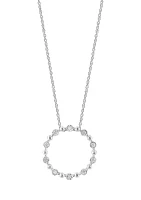 925 Silver Diamond Pendant Necklace