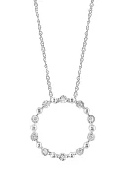 925 Silver Diamond Pendant Necklace