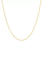 Solid Glitter Chain Necklace in 14K Yellow Gold