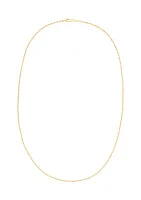 Solid Glitter Chain Necklace in 14K Yellow Gold