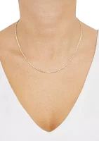 Solid Glitter Chain Necklace in 14K Yellow Gold