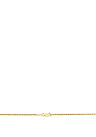 14K Yellow Gold Solid Glitter Chain