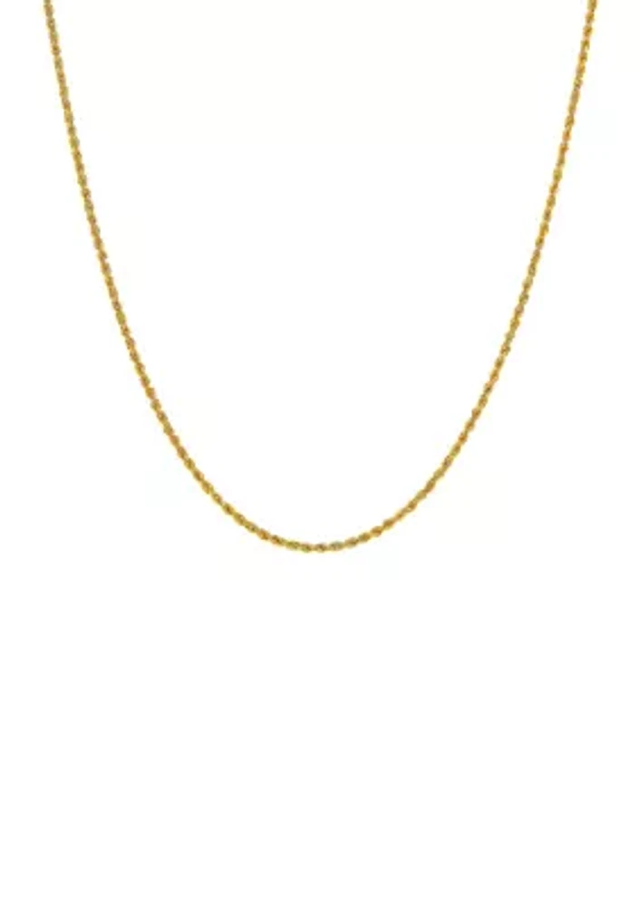 Solid Glitter Chain in 14K Yellow Gold