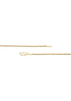 Kids Heavy Hollow Glitter Rope Chain Necklace in 14K Yellow Gold