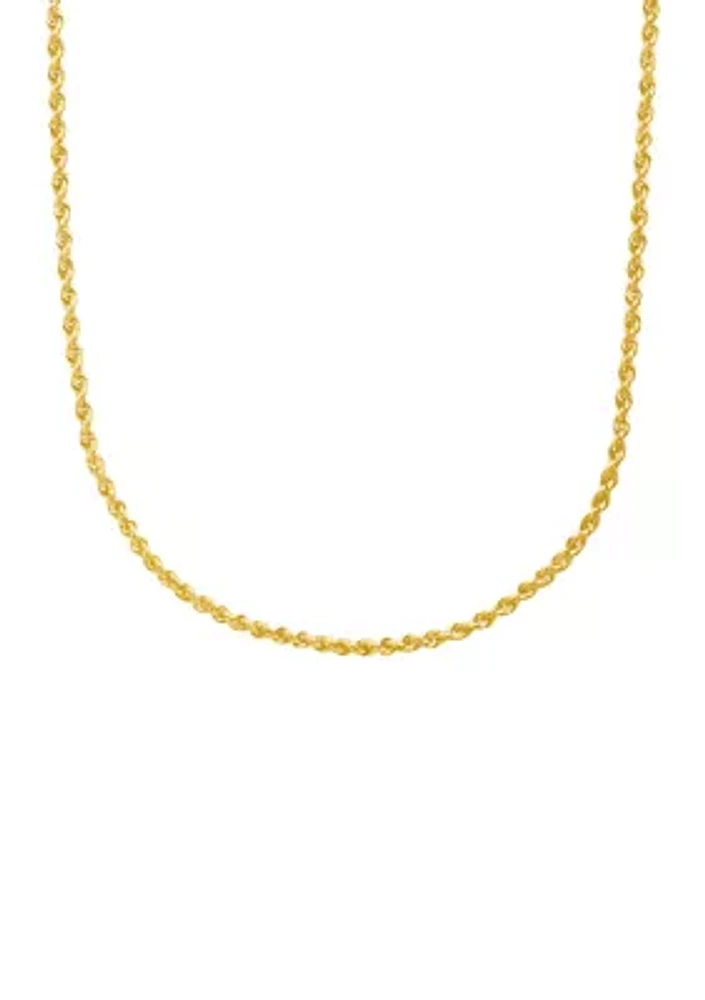 Hollow Glitter Chain in 14K Yellow Gold