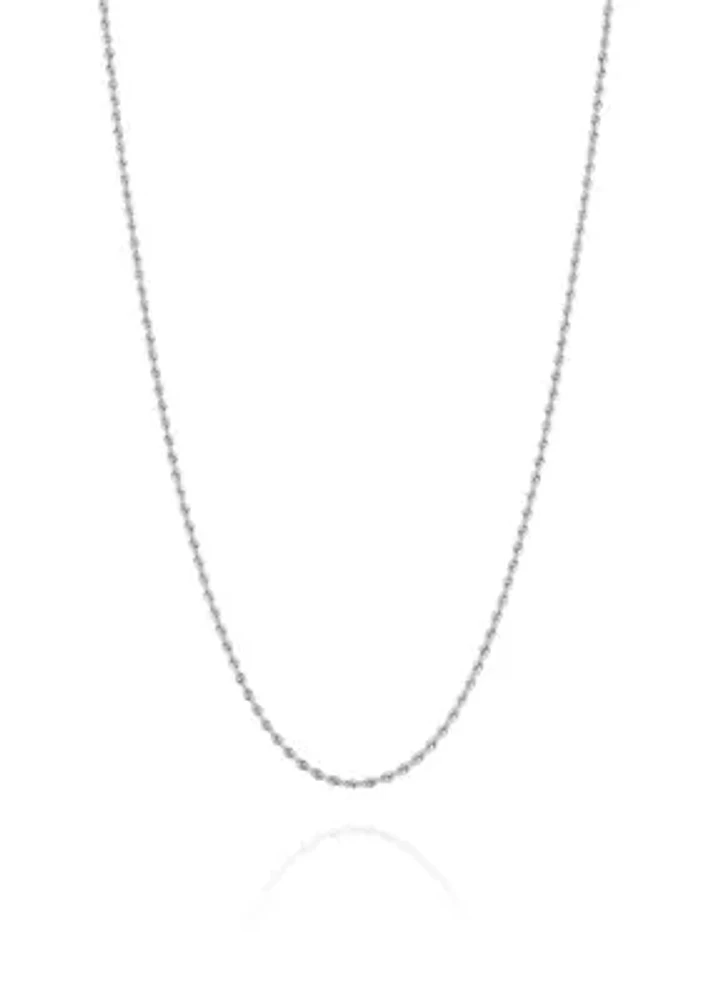 14K Gold Glitter Rope Chain Necklace