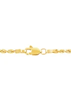 Hollow Glitter Chain in 14K Yellow Gold