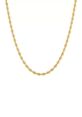 Solid Glitter Necklace in 14K Yellow Gold