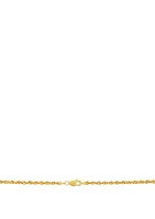 Solid Glitter Necklace in 14K Yellow Gold