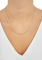 Solid Glitter Necklace in 14K Yellow Gold