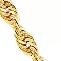 Solid Glitter Chain in 14K Yellow Gold