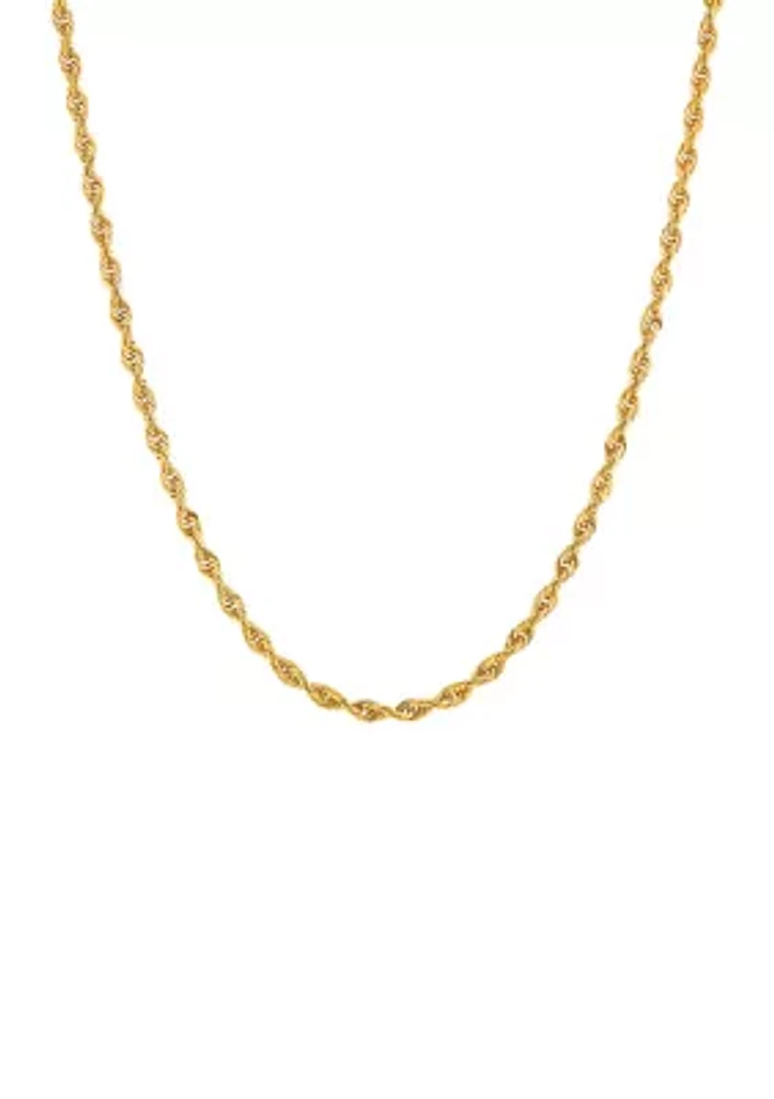 Solid Glitter Chain in 14K Yellow Gold