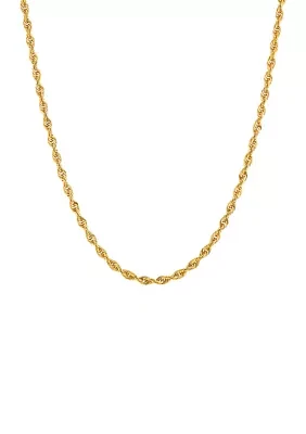 Solid Glitter Chain in 14K Yellow Gold