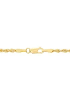 Solid Glitter Chain in 14K Yellow Gold