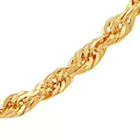 Solid Glitter Chain Necklace in 14K Yellow Gold