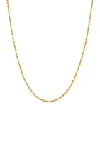 Solid Glitter Chain Necklace in 14K Yellow Gold