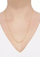 Solid Glitter Chain Necklace in 14K Yellow Gold