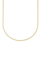 Hollow Ultimate Glitter Chain Necklace in 14K Yellow Gold