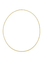 Hollow Ultimate Glitter Chain Necklace in 14K Yellow Gold